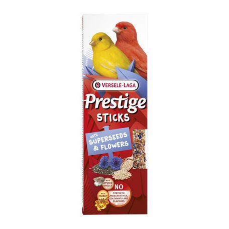 Versele Laga Prestige Sticks (Superseeds & Flowers) | Kiegészítő eledel kanáriknak – 60 g (2 db)