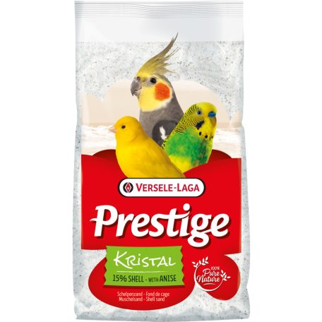 Versele-Laga Prestige Shell Sand Kristal -| Madárhomok (fehér, kagylóhéjjal és ánizsmaggal) díszmadarak részére - 5kg