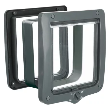 Trixie | 4-Way Flap Door XXL with Tunnel - kutya- és macskaajtó alagúttal (szürke) - 24-28cm