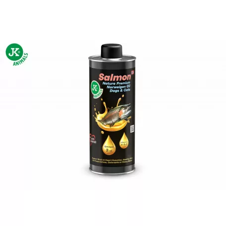 JK Nature Premium norvég lazacolaj | Természetes étrendkiegészítő kutyáknak és macskáknak – 250 ml