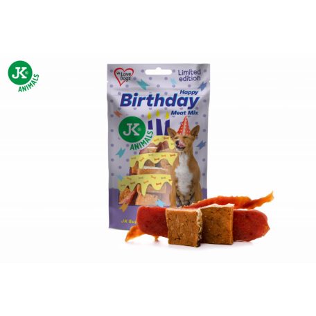 JK Animals | Születésnapi húskeverék macskáknak (Kacsa, Nyúl, Lazac) – 80 g