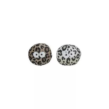 Trixie Leopard Plush Balls | Leopárdmintás plüss golyók macskák részére – 2 db / 5,5 cm