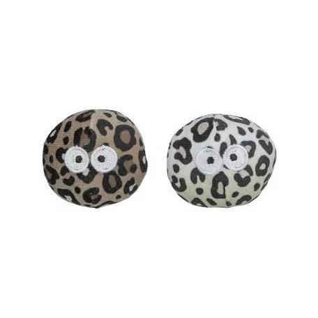 Trixie Leopard Plush Balls | Leopárdmintás plüss golyók macskák részére – 2 db / 5,5 cm
