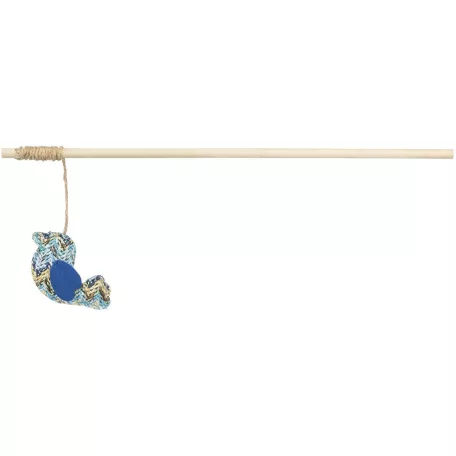 Trixie Cat Toy Stick with Bird | Macskapeca plüss madárral és macskamentával – 40 cm
