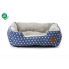 JK | Kék fekhely csillag mintával, 61 cm, kis és közepes kutyáknak