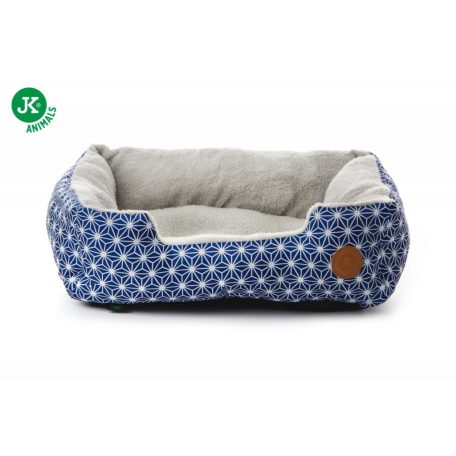 JK | Kék fekhely csillag mintával, 61 cm, kis és közepes kutyáknak