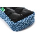 JK | Kék fekhely kocka mintával, 61 cm, kis és közepes kutyáknak