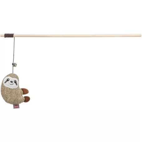 Trixie Cat Toy Stick with Sloth | Interaktív macskapeca plüss lajhárral – 38 cm