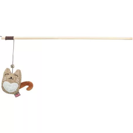 Trixie Cat Toy Stick with Smiling Cat | Interaktív játszóbot mosolygós cica figurával – 38 cm