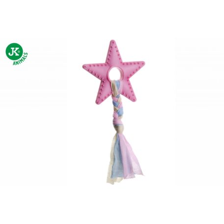 JK | tüskés gumicsillag csomóval, 9cm, pink
