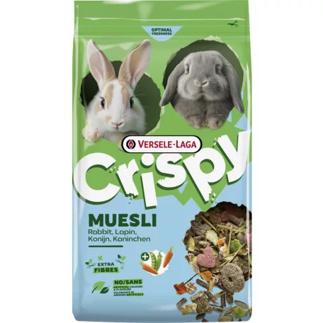Versele-Laga | Crispy Muesli Rabbits | Ízletes müzli keverék törpenyulak és nyulak számára – 20 kg