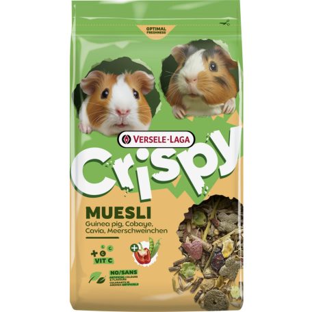 Versele-Laga Crispy Muesli Guinea Pig | Extra C-vitaminnal dúsított müzli keverék tengerimalacok számára – 850 g