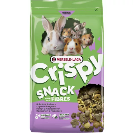 Versele-Laga Crispy Snack Fibres | Rostgazdag kiegészítő eledel rágcsálók és nyulak számára – 550 g