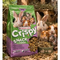   Versele-Laga Crispy Snack Fibres | Rostgazdag kiegészítő eledel rágcsálók és nyulak számára – 550 g