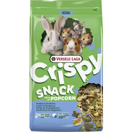 Versele-Laga Crispy Snack Pop Corn | Könnyű és ropogós csemege mix rágcsálók és nyulak számára – 550 g
