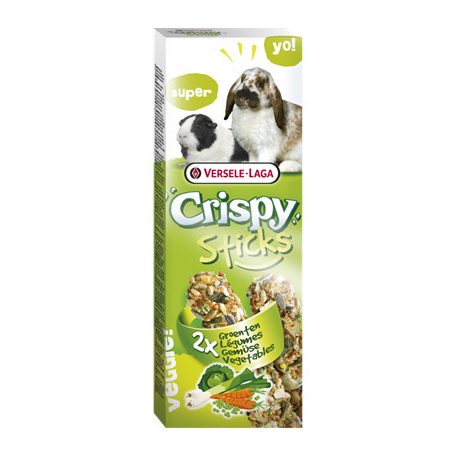 Versele-Laga Crispy Sticks Rabbits, Guinea Pigs | Dupla rúd | Zöldséges - 110 g