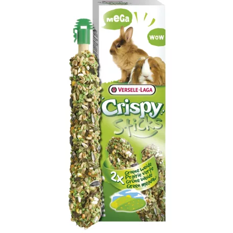 Versele-Laga Crispy Sticks Rabbits, Guinea Pigs | Dupla rúd | Zöld rét - 140 g