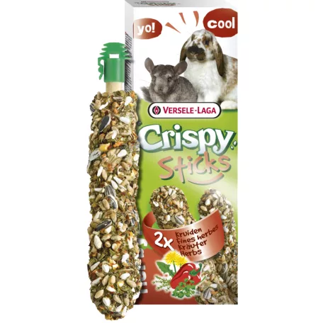 Versele-Laga Crispy Sticks Rabbits, Chinchillas | Dupla rúd | Gyógynövényes - 110 g