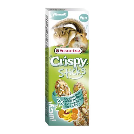 Versele-Laga Crispy Sticks Hamster, Squrriels | Dupla rúd | Egzotikus gyümölcsös - 110 g