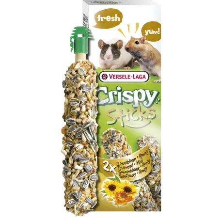 Versele-Laga Crispy Sticks Gerbils, Mice | Dupla rúd | Napraforgó-méz - 110 g