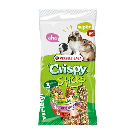 Versele-Laga Crispy Sticks Herbivores Triple Variety Pack | Kiegészítő eledel rágcsálóknak - 175 g