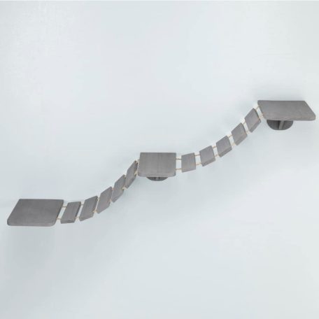 Trixie Climbing Ladder for Wall Mounting | Falra szerelhető mászólétra macskák számára (taupe/szürke) – 150 × 30 cm