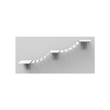 Trixie Climbing Ladder for Wall Mounting | Falra szerelhető mászólétra macskák számára (fehér) – 150 × 30 cm