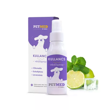 PetMed | Kullancs Védőspray | Természetes illóolajos kullancs- és rovarriasztó spray kutyák, macskák és lovak részére – 100 ml