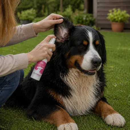 PetMed | Fül Tisztító Oldat | Gyógyhatású fültisztító lemosó kutyák, macskák és kisállatok részére – 75 ml