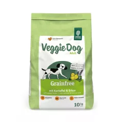   Green Petfood VeggieDog Grainfree | Gabonamentes, teljes értékű növényi száraztáp felnőtt kutyáknak – 10 kg
