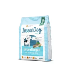   Green Petfood InsectDog Hypoallergen | Hipoallergén, rovarfehérjés teljes értékű száraztáp érzékeny kutyáknak – 900 g