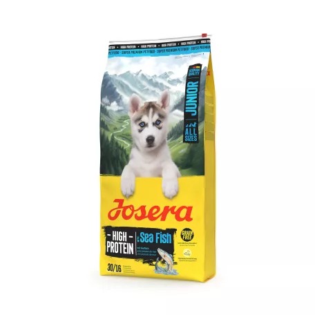Josera Junior High Protein Sea Fish | Lazacos és bárányos prémium kutyatáp közepes és nagy testű kölyök- és fiatal kutyáknak – 900 g