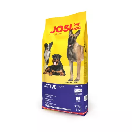 JosiDog Active | Energizáló prémium kutyatáp aktív és sportos kutyáknak – 15 kg