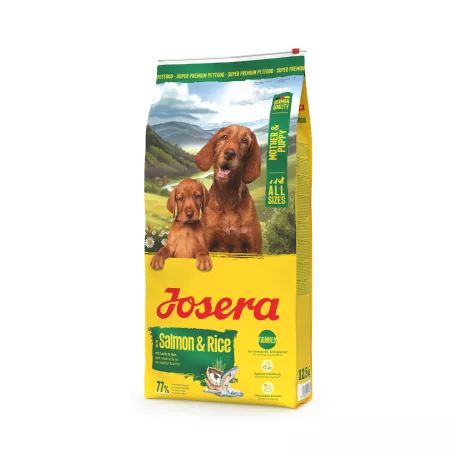 Josera Mother & Puppy Salmon & Rice | Lazacos és rizses prémium kutyatáp kölyök- és szoptató kutyáknak – 12,5 kg