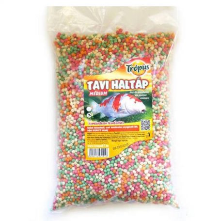 Trópus Tavi aranyhaltáp | Prémium lebegő haltáp – Medium 5 l zacskó