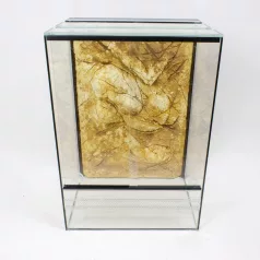   65 x 50 x 90 cm | Prémium minőségű terrárium | 3D sziklaháttérrel