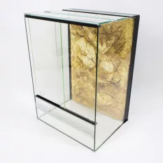  65 x 50 x 90 cm | Prémium minőségű terrárium | 3D sziklaháttérrel