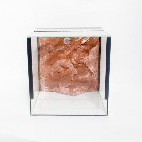 30 x 30 x 30 cm | Prémium minőségű terrárium | 3D sziklaháttérrel