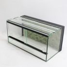 60 x 30 x 30 cm | Prémium minőségű terrárium | 2D sziklaháttérrel