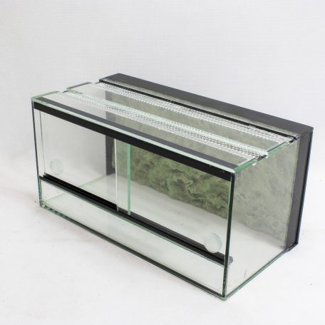 60 x 30 x 30 cm | Prémium minőségű terrárium | 2D sziklaháttérrel