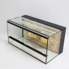   60 x 30 x 30 cm | Prémium minőségű terrárium | 3D sziklaháttérrel