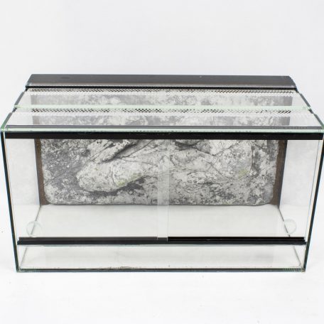 80 x 40 x 40 cm | Prémium minőségű terrárium | 3D sziklaháttérrel