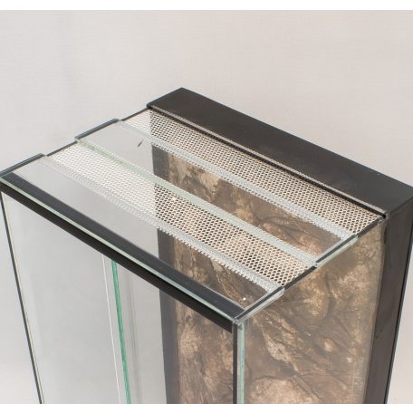 80 x 40 x 40 cm | Prémium minőségű terrárium | 3D sziklaháttérrel