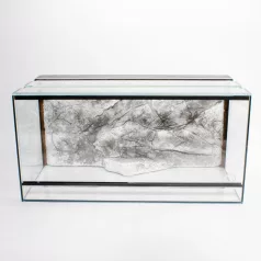   100 x 50 x 40 cm | Prémium minőségű terrárium | 3D sziklaháttérrel