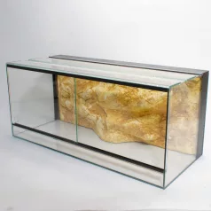   120 x 50 x 50 cm | Prémium minőségű terrárium | 3D sziklaháttérrel