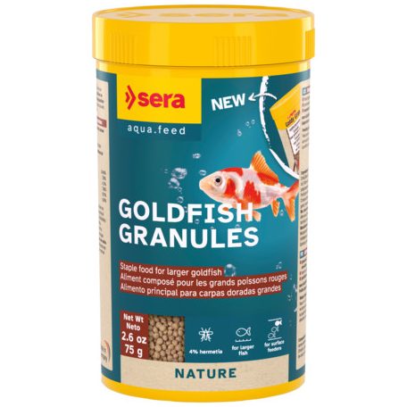 Sera Goldfish Granules | Granulált alapeleség aranyhalak számára – 250 ml / 75 g