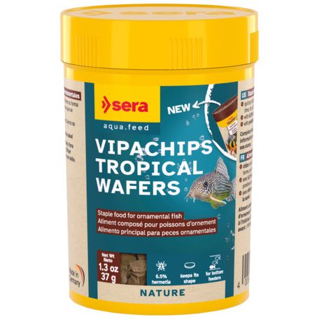 Sera Vipachips Nature | Süllyedő chips eledel talajlakó díszhalak számára – 100 ml / 37 g