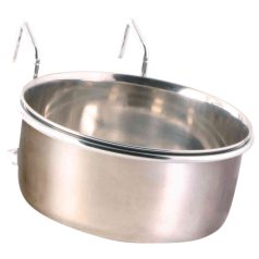   Trixie Bowl with Holder, Stainless Steel | Madáretető (fém) kalitkákba - 600 ml / 12 cm