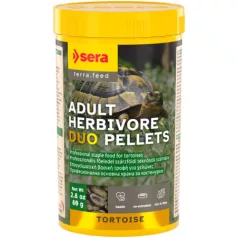   Sera | Tortoise Adult Herbivore Duo Pellets | Prémium eledel szárazföldi teknősök számára – 250 ml / 80 g