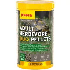   Sera | Tortoise Adult Herbivore Duo Pellets | Prémium eledel szárazföldi teknősök számára – 1000 ml / 330 g